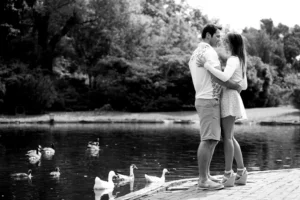 columbus engagement pond ducks