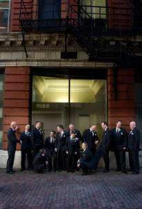 outdoor groomsmen wedding columbus