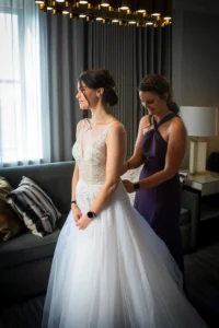 Hotel LeVeque wedding bride dress