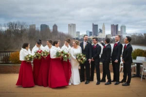 boathouse deck bridal party