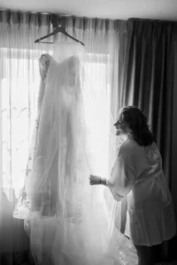 bride dress window light columbus