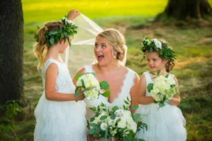 bride flower girls veil columbus