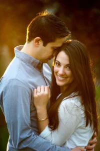 columbus park sunset engagement