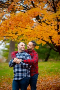 franklin park conservatory autumn engagement