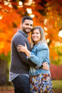 goodale park autumn engagement