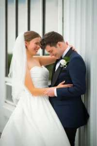 shy groom smile columbus